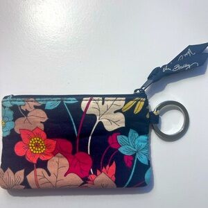 Vera Bradley RETIRED Floral Zip ID holder, case, keychain, small wallet